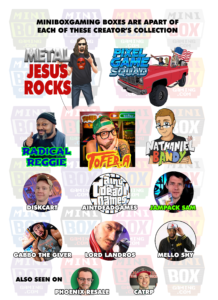 image shows content creators that use MiniBoxGaming products