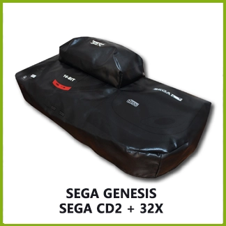 SEGA Genesis 1 Console + Sega CD 2 + 32X Dust Cover